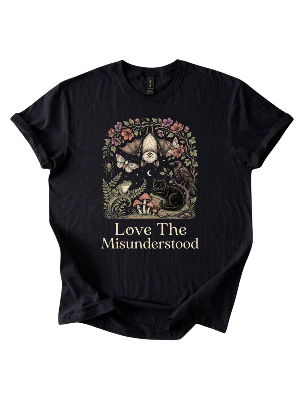 Gildan Love The Misunderstood Graphic Tee - Black
